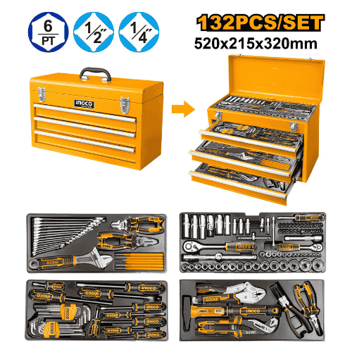 INGCO 132 Pcs Hand tools Set - HTCS221321