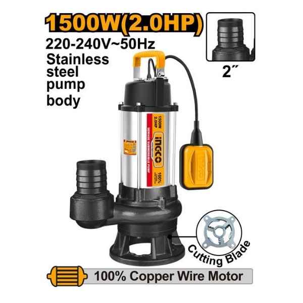 INGCO 1500w Sewage submersible pump - SPDB150068