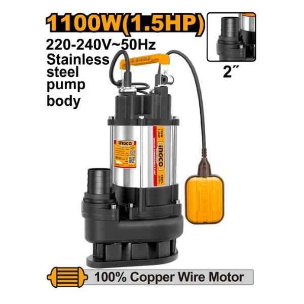 INGCO 1100w Sewage submersible pump - SPDS11008