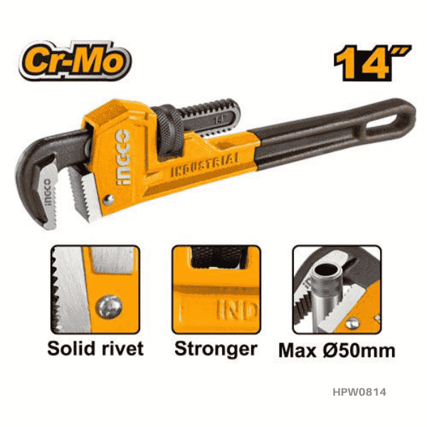 INGCO 14" Pipe Wrench - HPW0814