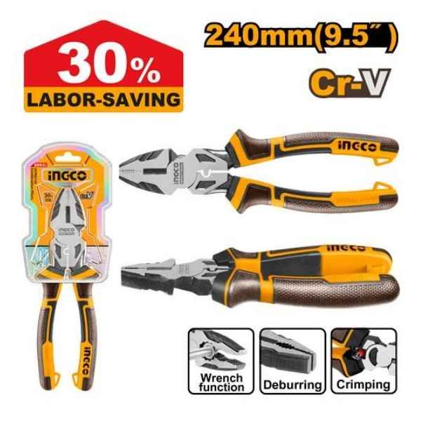 INGCO 9" High Leverage Combination Pliers - HHCP28240