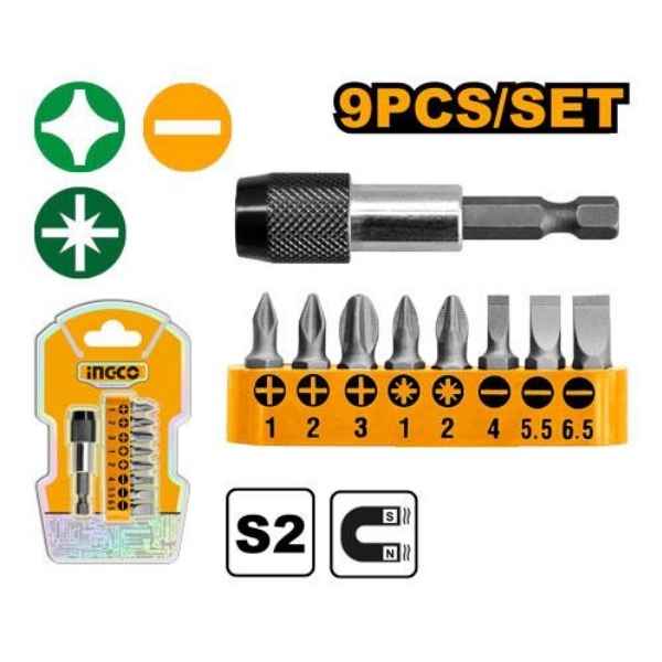 INGCO 9 Pcs screwdriver bits set - AKSD0071