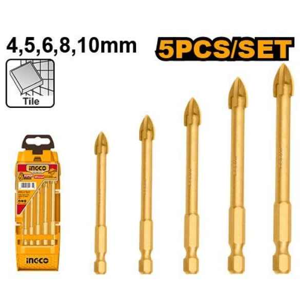 INGCO 5 Pcs Glass drill bits - AKD7058