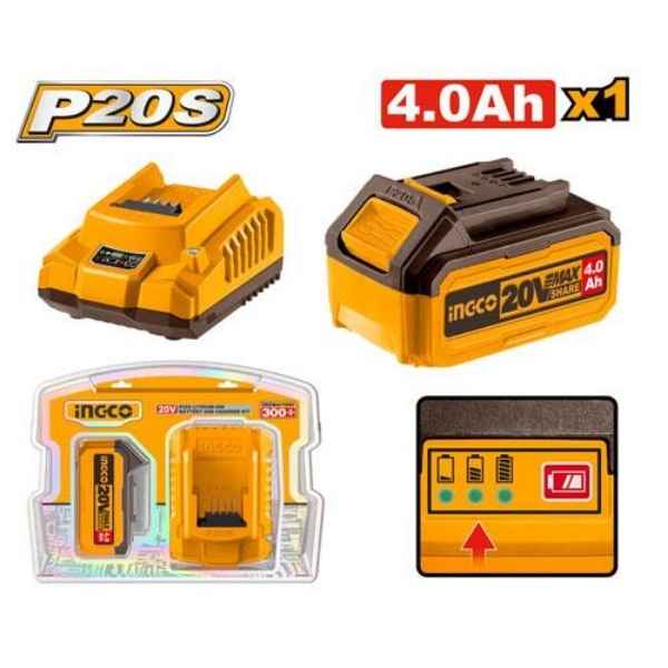 INGCO P20S Lithium-Ion battery and charger kit - FBCPK1214