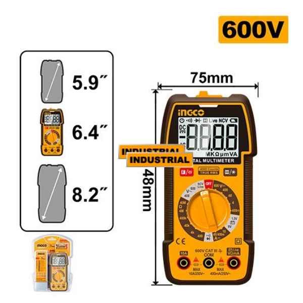 INGCO 1000V Digital multimeter - DM36002