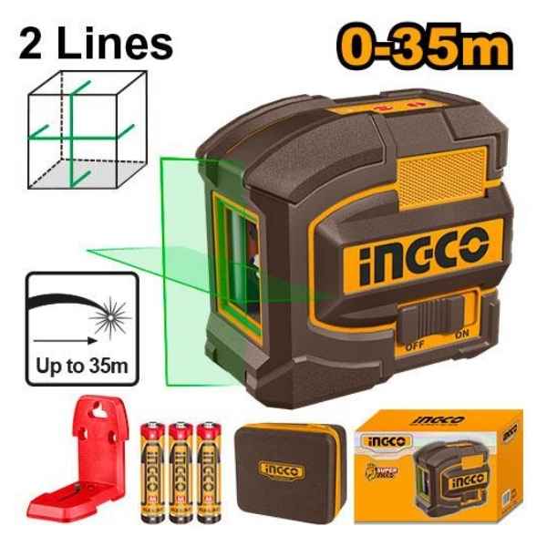 INGCO Self-leveling green 2 line laser - HLL156601