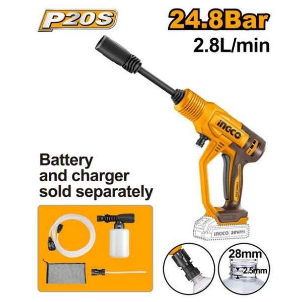 INGCO 2.8L Cordless pressure washer - CPWLI2036