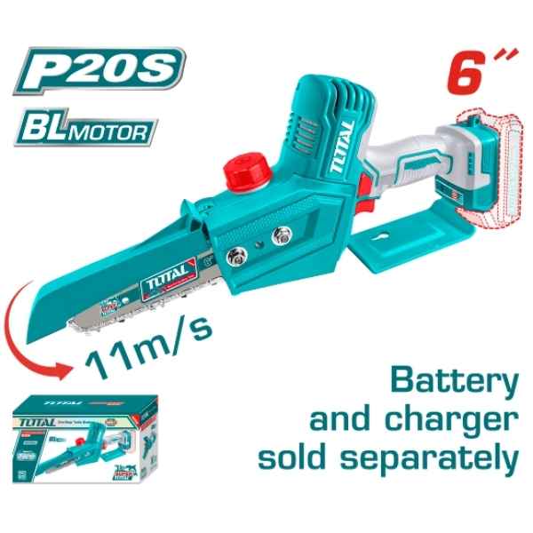 TOTAL 6" Lithium-ion mini chain saw - TGSLI2068