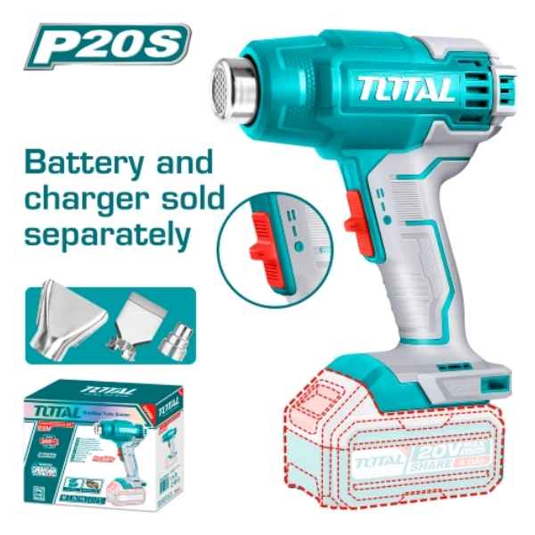 TOTAL Lithium-Ion heat gun - TBLI2002