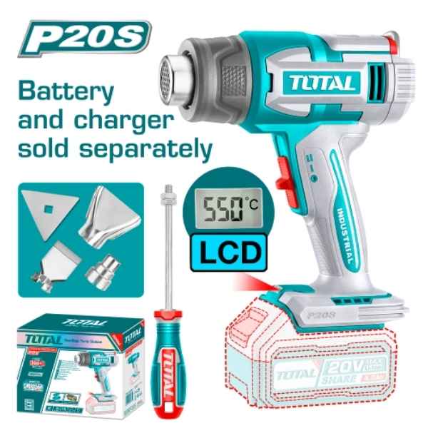 TOTAL Lithium-Ion heat gun - TBLI2003