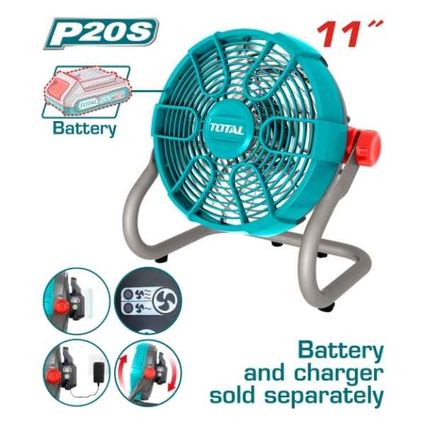 TOTAL 11" Lithium-Ion Fan - TFALI2002