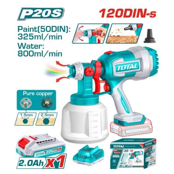 TOTAL Cordless Spray Gun - TSGLI20042