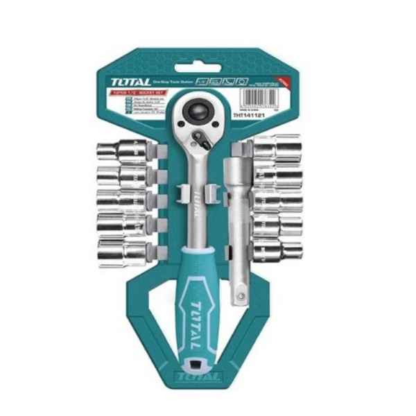 TOTAL 12PCS 1/2″ Socket Set - THT141121