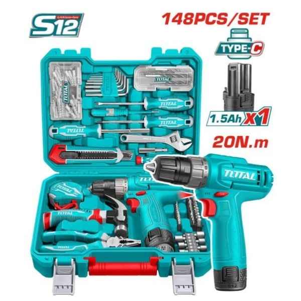 TOTAL 148Pcs Tools Set - THKTHP41487