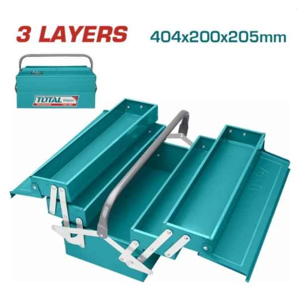 TOTAL 16″ Steel Tool Box - THT10702