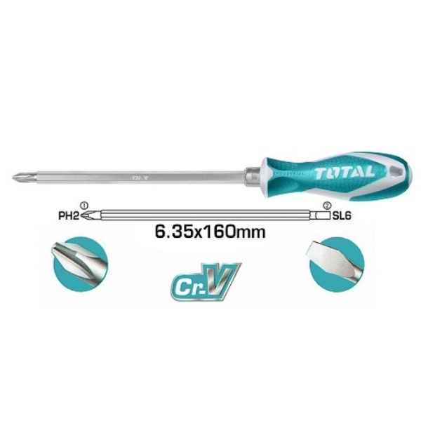 TOTAL 2 IN 1 Screwdriver set - THT250206