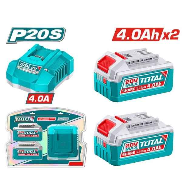 TOTAL 20V Battery & Charger Kit - TFBCPK2013
