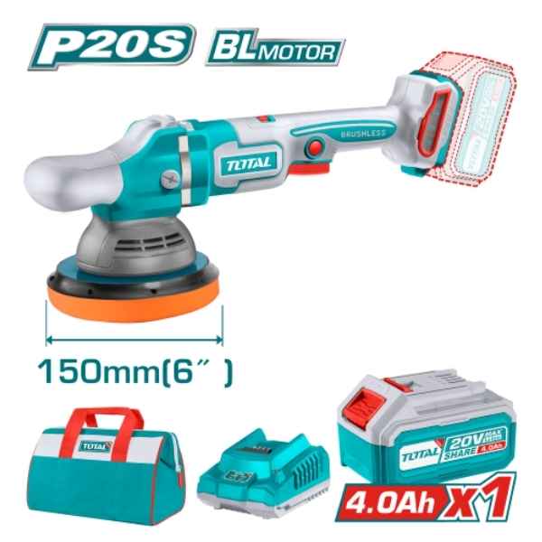 TOTAL 6" Cordless Polisher - TAPLI20151
