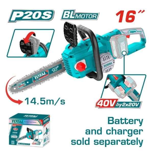 TOTAL 16″ Lithium-ion Chain Saw(No B&C)  - TGSLI40168