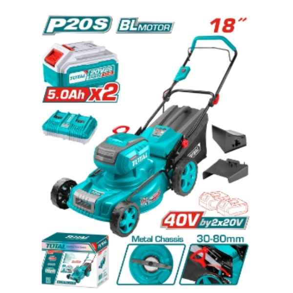 TOTAL 18" Cordless Lawn Mower(With B&C)  - TLMLI20185/1