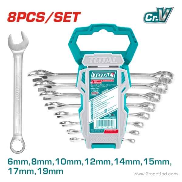 TOTAL 8pcs Combination Spanner Set - THT102286