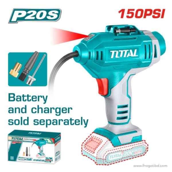 TOTAL Cordless Auto Air Compressor(No B&C) - TACLI2018