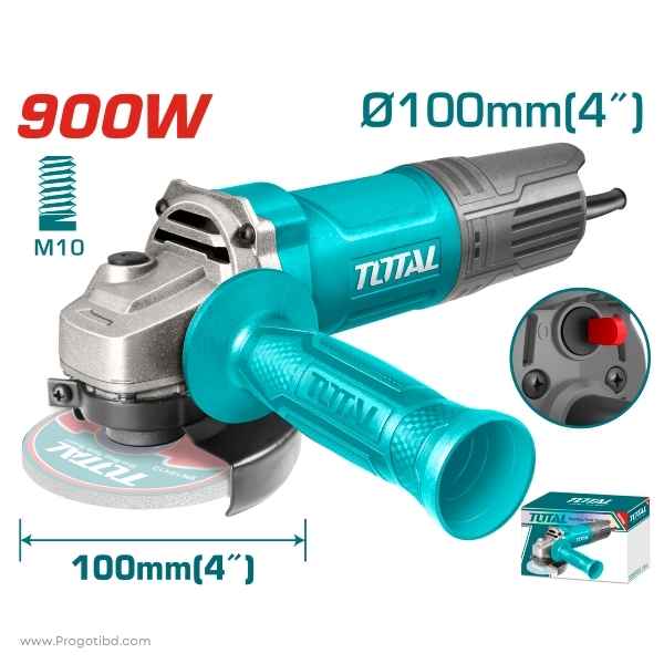 TOTAL 900W/4" Angle Grinder - TG10910056