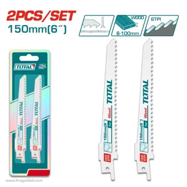 TOTAL 2Pcs Reciprocating Saw Blades Set - TAC52644D