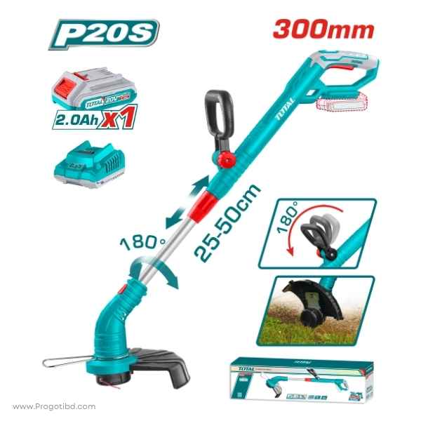 TOTAL Lithium-Ion Grass Trimmer(With B&C) - TGTLI20018/1