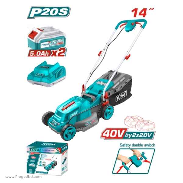 TOTAL 14" Lithium-Ion Lawn Mower(With B&C) - TLMLI2014/1