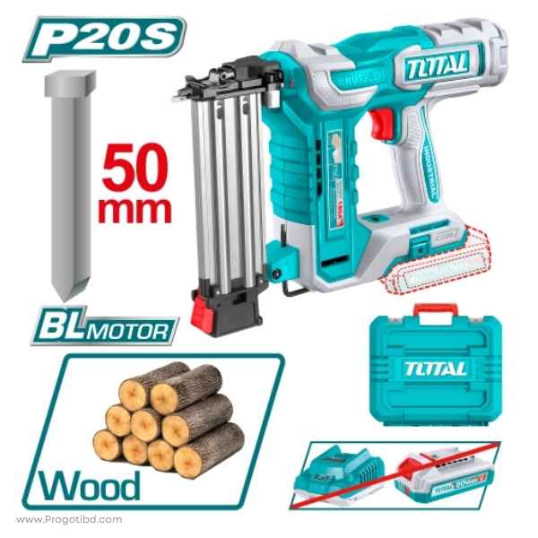 TOTAL 50mm Cordless Brad Nailer - TCBNLI5005