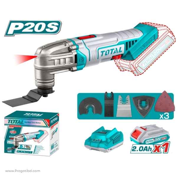 TOTAL Lithium-Ion multi-tool(With B&C) - TMLI2022/1