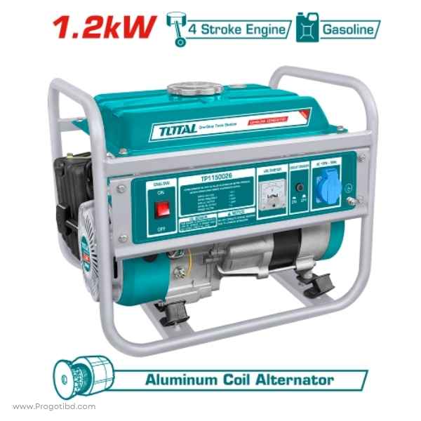 TOTAL 1.2Kw Gasoline Generator - TP115005