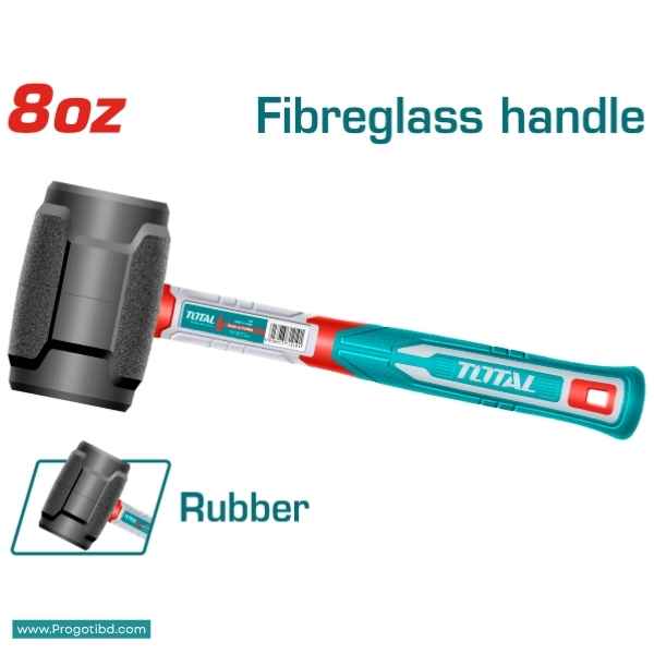TOTAL 8oz Rubber Hammer - THRUH6808