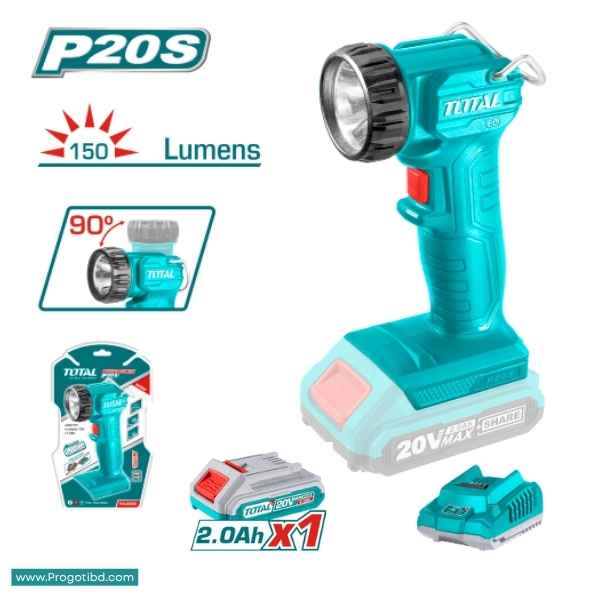 TOTAL Lithium-Ion Work Lamp(With B&C) - TWLI2023/1
