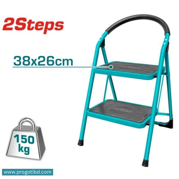 TOTAL 2 Step Steel Ladder - THLAD09021